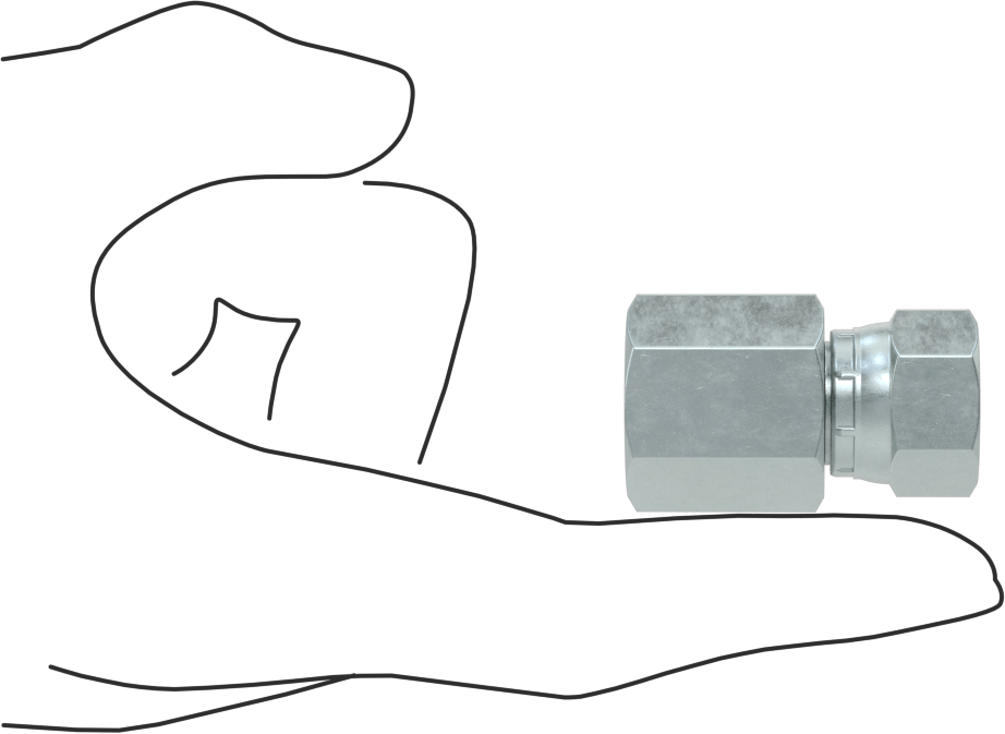 O-Ring Yüz Contalı Bağlantı Parçası, 3/8" Dış Çaplı Çelik Boru x 1/4 NPT/NPTF Dişi için Adaptör
