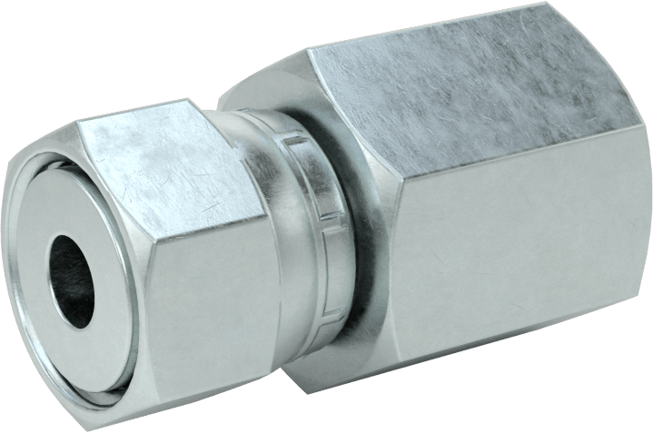 O-Ring Yüz Contalı Bağlantı Parçası, 3/8" Dış Çaplı Çelik Boru x 1/4 NPT/NPTF Dişi için Adaptör