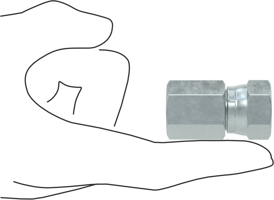 O-Ring Yüz Contalı Bağlantı Parçası, 1/2" Dış Çaplı Çelik Boru x 1/4 NPT/NPTF Dişi için Adaptör