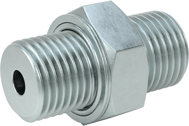 O-Ring Yüz Contalı Bağlantı Parçası, 1/4" Dış Çaplı Çelik Boru x 1/4 BSPP Erkek için Adaptör