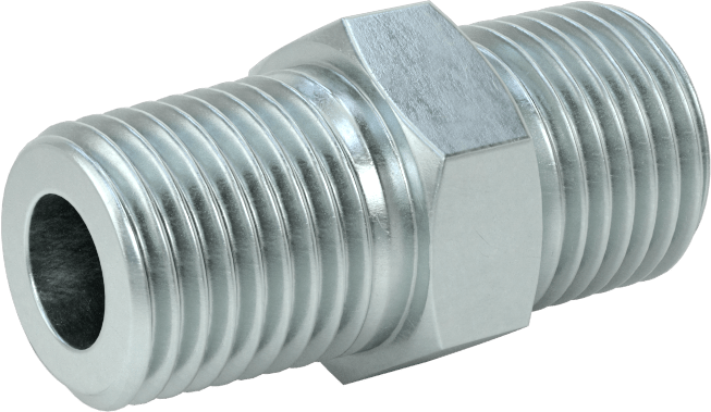 O-Ring Yüz Contalı Bağlantı Parçası, 1/4" Boru Dış Çapı x 1/4 NPTF Erkek Adaptör