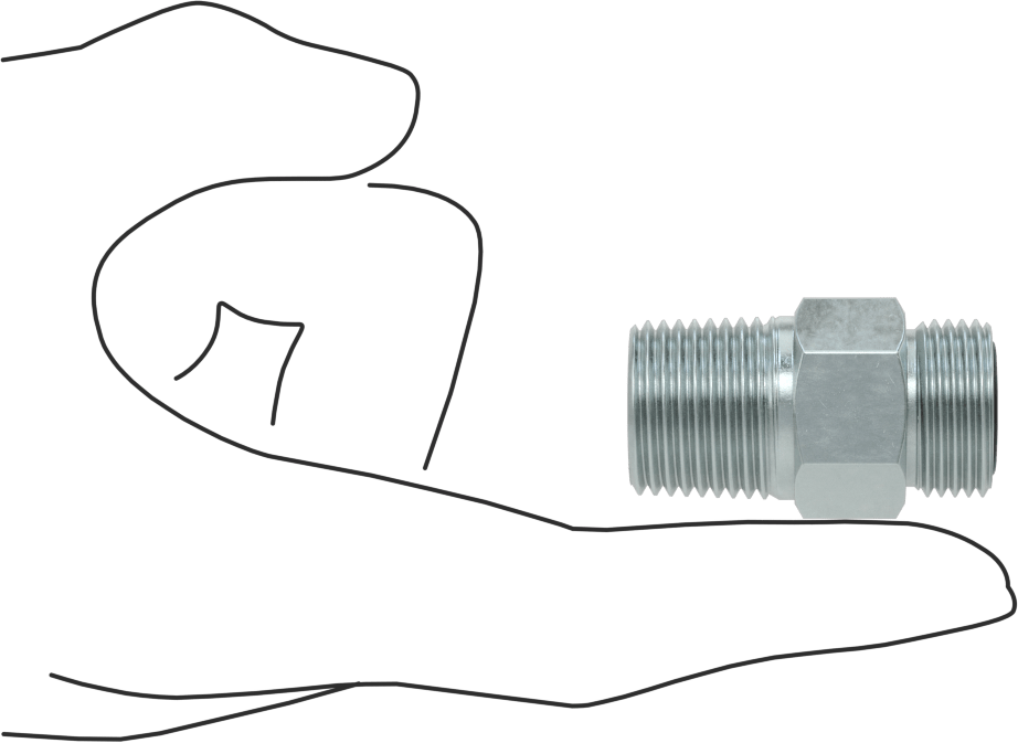 O-Ring Yüz Contalı Bağlantı Parçası, 1/2" boru dış çap x 1/2 NPTF erkek için adaptör