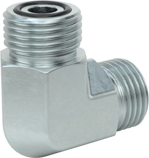 O-Ring Yüz Contalı Bağlantı Parçası, 3/8" Dış Çaplı Boru için 90 Derece Dirsek