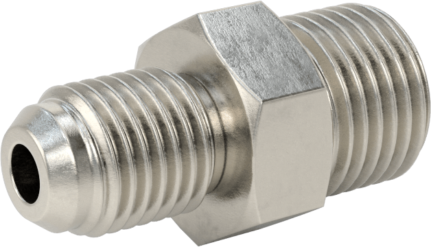 O-Ring Yüz Contalı Bağlantı Parçası, 1/4" Boru Dış Çapı x 37 Derece Genişletilmiş Boru için Adaptör