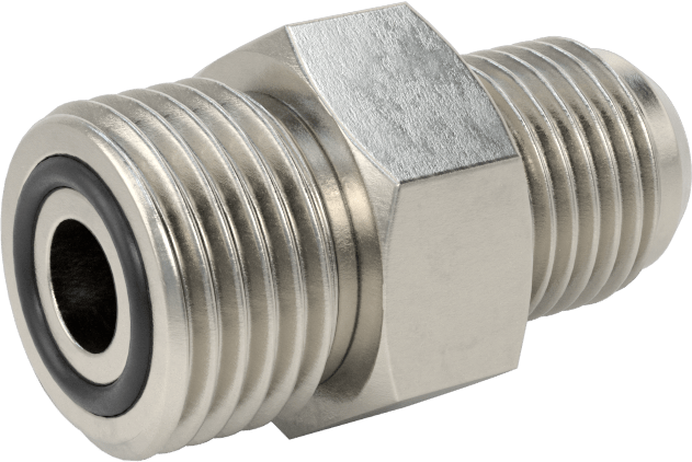 O-Ring Yüz Contalı Bağlantı Parçası, 3/8" Boru Dış Çapı x 37 Derece Genişletilmiş Boru için Adaptör