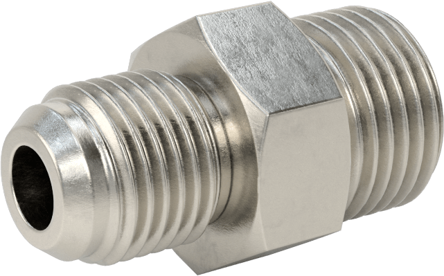 O-Ring Yüz Contalı Bağlantı Parçası, 3/8" Boru Dış Çapı x 37 Derece Genişletilmiş Boru için Adaptör