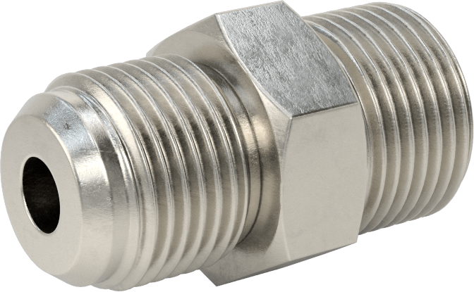 O-Ring Yüz Contalı Bağlantı Parçası, 1/2" Boru Dış Çapı x 37 Derece Genişletilmiş Boru için Adaptör