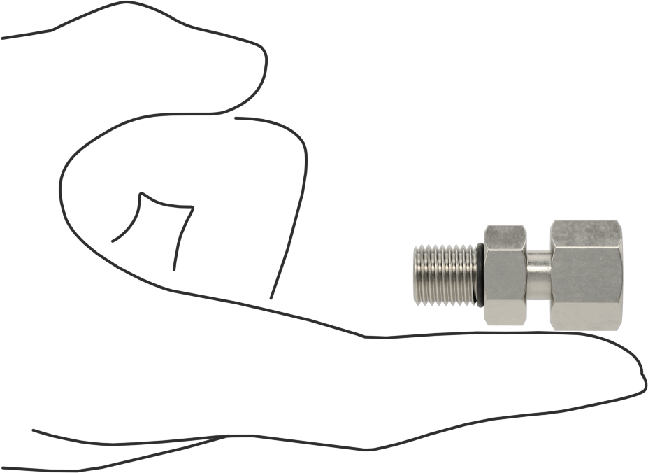 O-Ring Yüz Contalı Bağlantı Parçası, 1/4“ Dişi Boru Dış Çapı x 7/16”-20 UNF Erkek Adaptörü