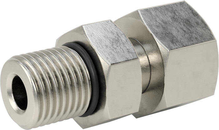 O-Ring Yüz Contalı Bağlantı Parçası, 3/8“ Dişi Boru Dış Çapı x 9/16”-18 UNF Erkek için Adaptör