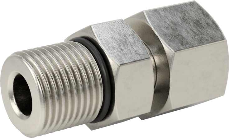 O-Ring Yüz Contalı Bağlantı Parçası, 1/2“ Dişi Boru Dış Çapı x 3/4”-16 UNF Erkek için Adaptör