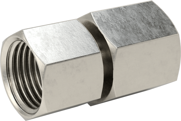 O-Ring Yüz Contalı Bağlantı Parçası, 3/8“ Boru Dış Çapı x 7/16”-21 UNF Dişi için Dişi Adaptör
