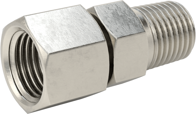O-Ring Yüz Contalı Bağlantı Parçası, 1/4" Dişi Boru Dış Çapı x 1/4 NPTF Erkek için Adaptör