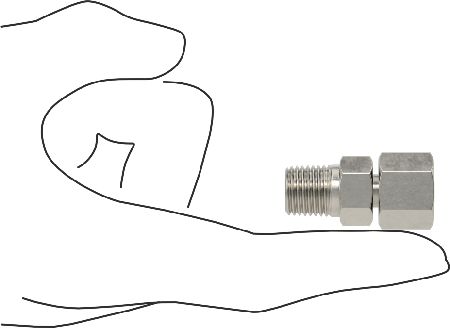 O-Ring Yüz Contalı Bağlantı Parçası, 1/4" Dişi Boru Dış Çapı x 1/4 NPTF Erkek için Adaptör