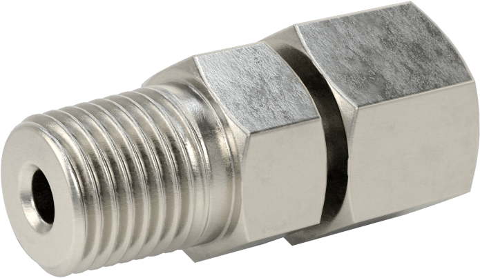 O-Ring Yüz Contalı Bağlantı Parçası, 1/4" Dişi Boru Dış Çapı x 1/4 NPTF Erkek için Adaptör