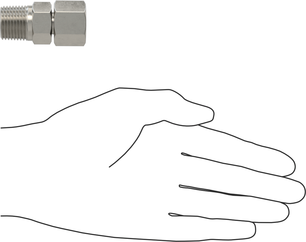 O-Ring Yüz Contalı Bağlantı Parçası, 1/2" Dişi Boru Dış Çapı x 1/2 NPTF Erkek için Adaptör