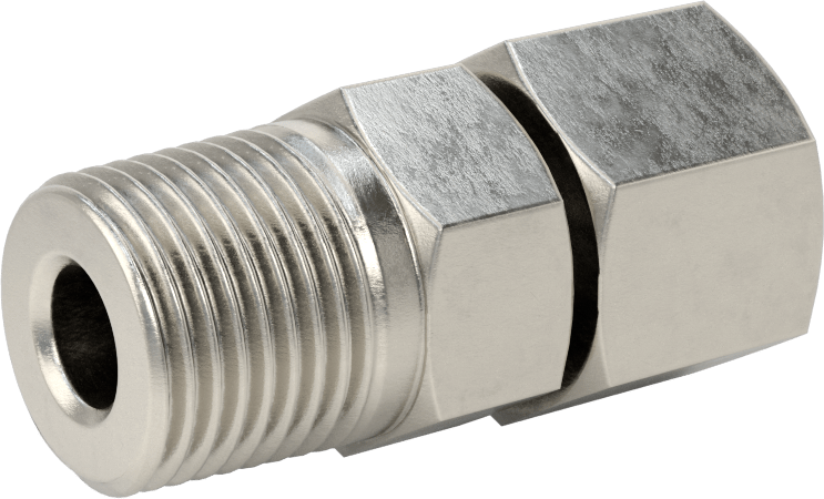 O-Ring Yüz Contalı Bağlantı Parçası, 1/2" Dişi Boru Dış Çapı x 1/2 NPTF Erkek için Adaptör