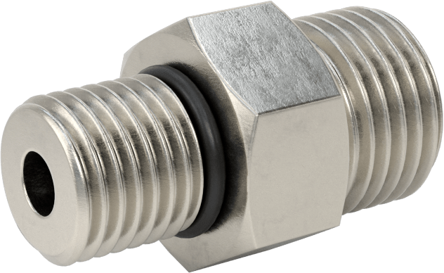 O-Ring Yüz Contalı Bağlantı Parçası, 1/4“ Boru Dış Çapı x 7/16”-20 UNF Erkek için Adaptör
