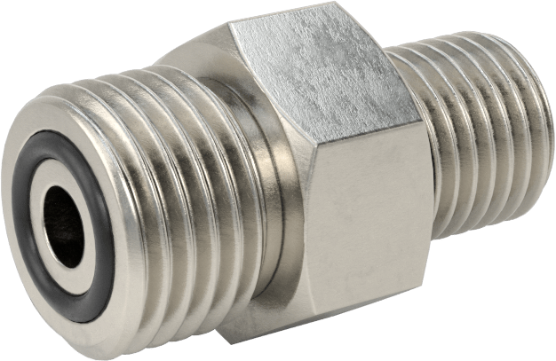 O-Ring Yüz Contalı Bağlantı Parçası, 1/4“ Boru Dış Çapı x 7/16”-20 UNF Erkek için Adaptör