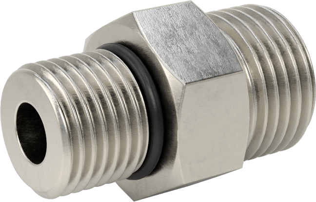 O-Ring Yüz Contalı Bağlantı Parçası, 3/8“ Boru Dış Çapı x 9/16”-18 UNF Erkek için Adaptör