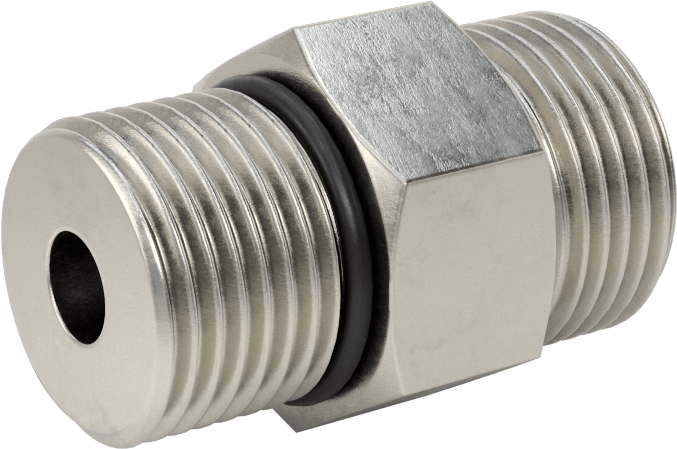 O-Ring Yüz Contalı Bağlantı Parçası, 1/2“ Boru Dış Çapı x 3/4”-16 UNF Erkek için Adaptör