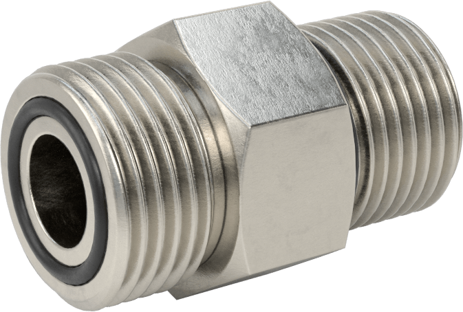 O-Ring Yüz Contalı Bağlantı Parçası, 1/2“ Boru Dış Çapı x 3/4”-16 UNF Erkek için Adaptör