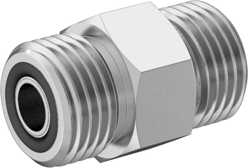 O-Ring Yüz Contalı Bağlantı Parçası, 3/8" Dış Çaplı Boru için Düz Konektör