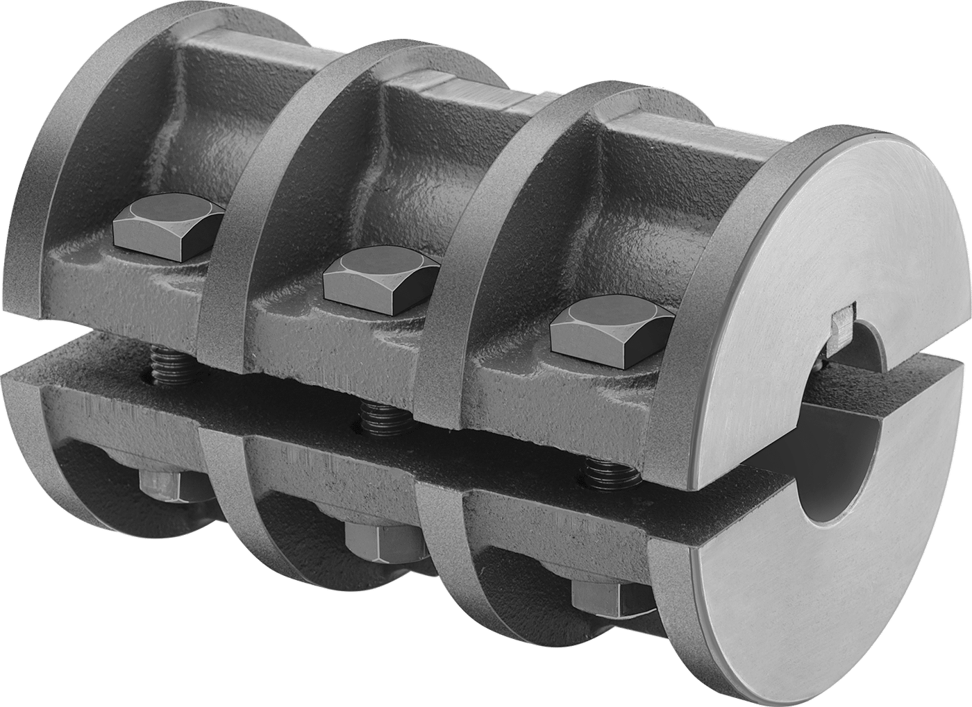 İki Parçalı Mil Kaplin Köprüsü, 1-3/8" Mil Çapı için, 7-1/8" Toplam Uzunluk