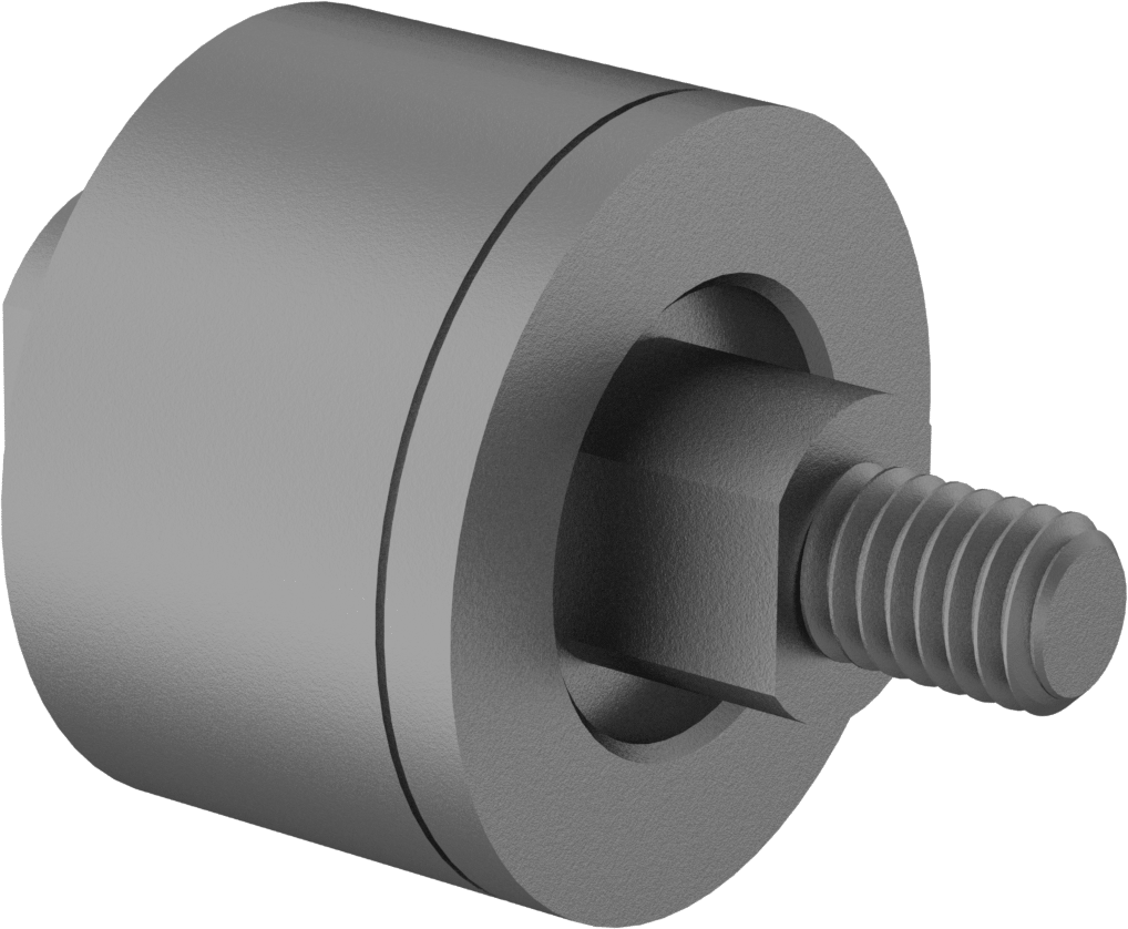 Steel Rod Alignment Coupler, 5 Degrees of Misalignment, 3/8"-16 Thread Size