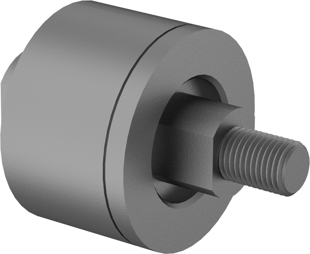 Steel Rod Alignment Coupler, 5 Degrees of Misalignment, 3/8"-24 Thread Size