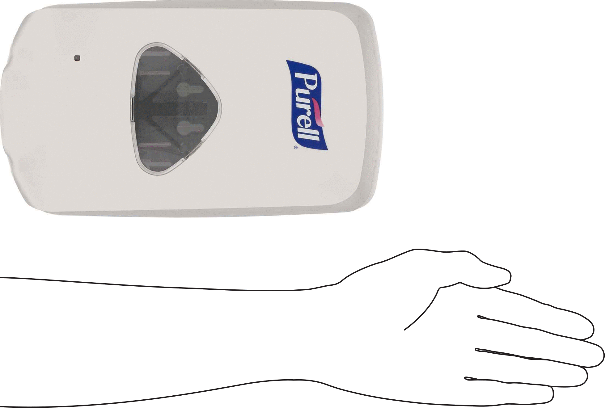 Purell El Dezenfektanı Kartuşu için Dokunmatik 10-1/2" Yüksek Dağıtıcı