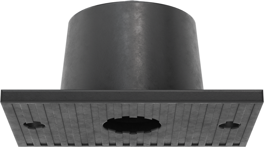 Neopren Titreşim Sönümleyici Cıvatalı Montaj, Çelik Taban ile, 1/2"-13 Dişli Ek Parça, 2100 lb. Kapasite