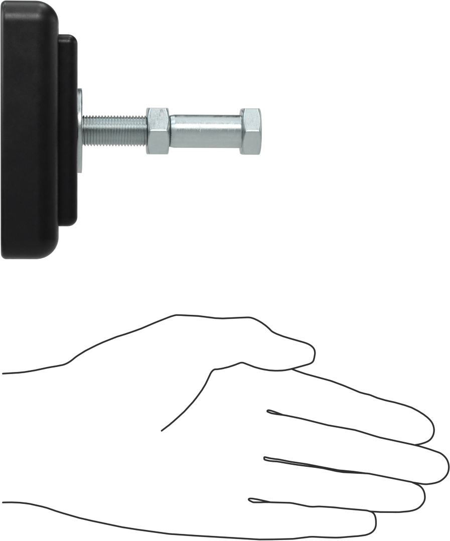 Yağa Dayanıklı Seviyeleme Montajı, 1/2"-20 Dişli Delik, 500 lbs. Kapasite