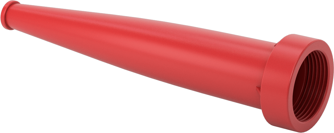 Yangın Söndürme Hortumu için Akış Nozulu, Hızlı Akış, Plastik, 1-1/2 NH/NST Dişi, 10" Uzunluk