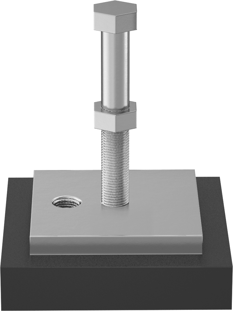 Yağa Dayanıklı Seviyeleme Montajı, 1/2"-20 Dişli Delik, 1000 lbs. Kapasite