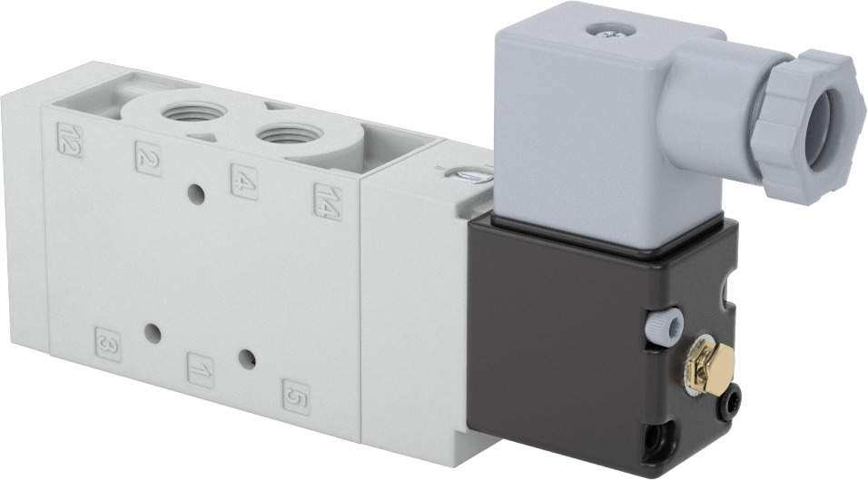 Elektrikli Hava Yön Kontrol Vanası, Tek Solenoid, 1/8 NPTF, 56 scfm