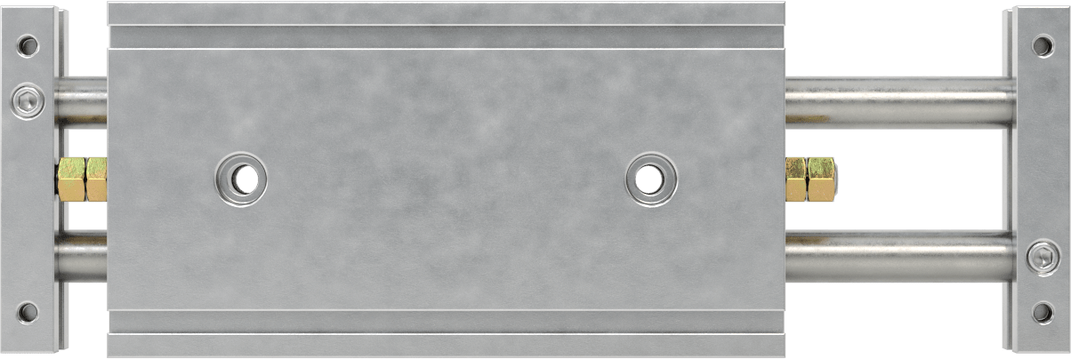 Çift Uçlu Hava Sürgüsü, 25 mm Delik Boyutu, 80 mm Genişlik, 40 mm Strok Uzunluğu