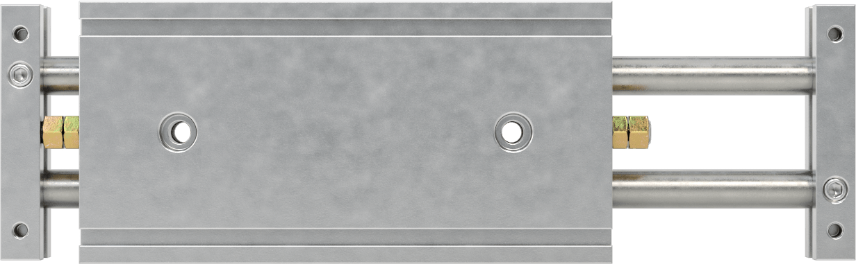 Çift Uçlu Hava Sürgüsü, 25 mm Delik Boyutu, 80 mm Genişlik, 50 mm Strok Uzunluğu