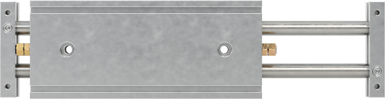 Çift Uçlu Hava Sürgüsü, 25 mm Delik Boyutu, 80 mm Genişlik, 75 mm Strok Uzunluğu