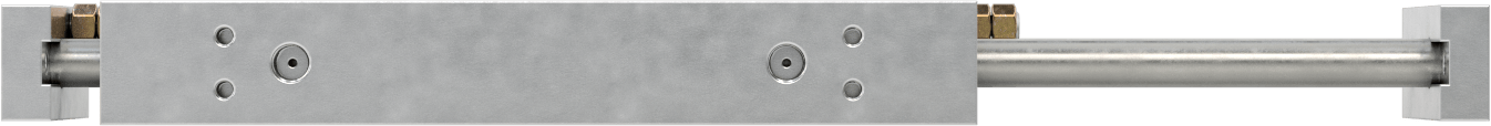 Çift Uçlu Hava Sürgüsü, 25 mm Delik Boyutu, 80 mm Genişlik, 100 mm Strok Uzunluğu
