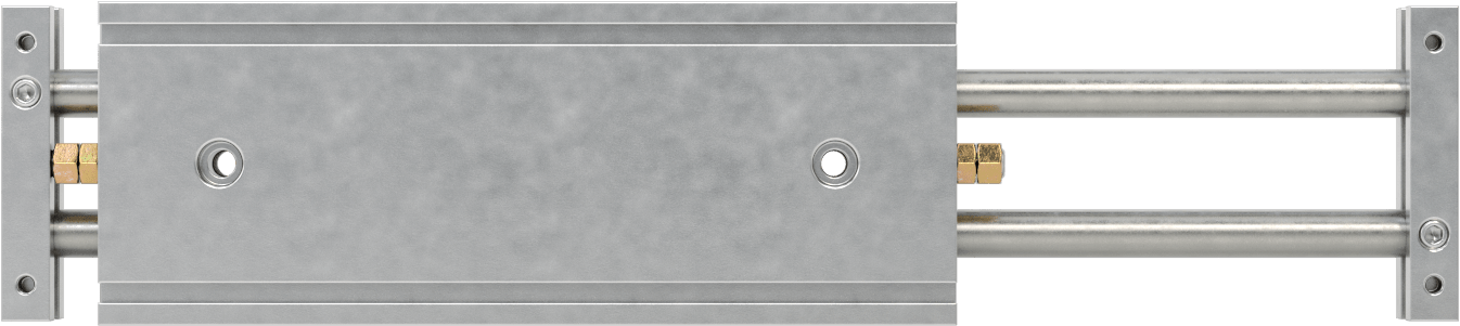 Çift Uçlu Hava Sürgüsü, 25 mm Delik Boyutu, 80 mm Genişlik, 100 mm Strok Uzunluğu
