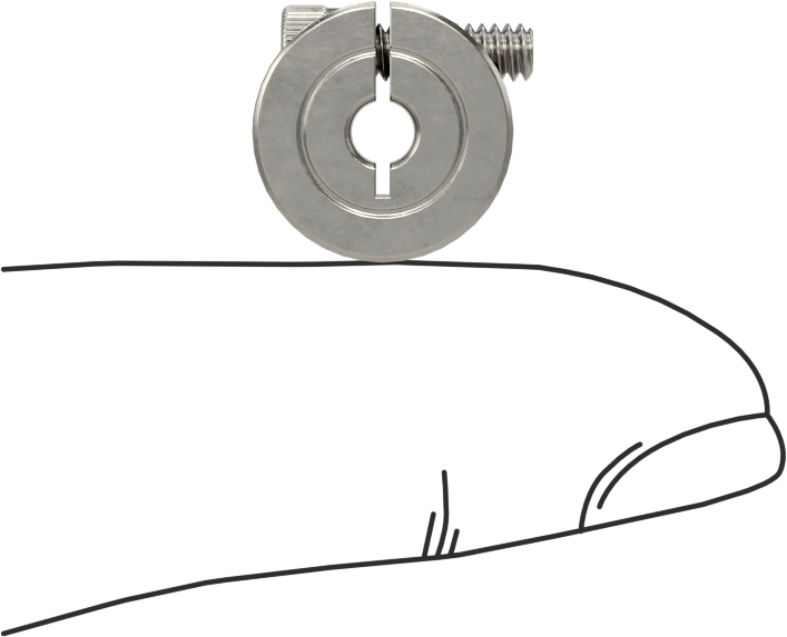 Kelepçeleme Mil Yaka, 1/8" Çap için, 303 Paslanmaz Çelik