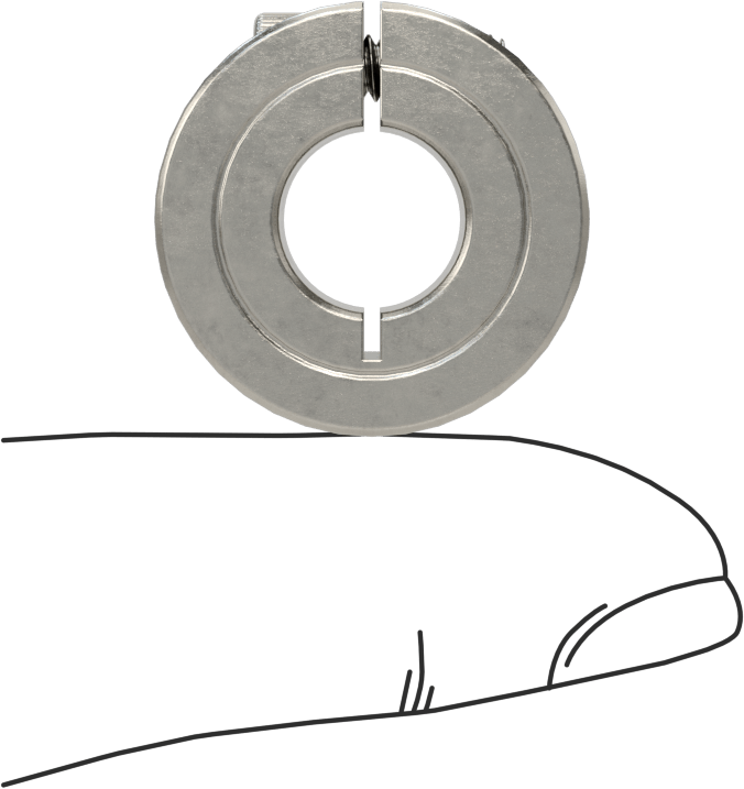 Kelepçeleme Mil Yaka, 3/8" Çap için, 303 Paslanmaz Çelik