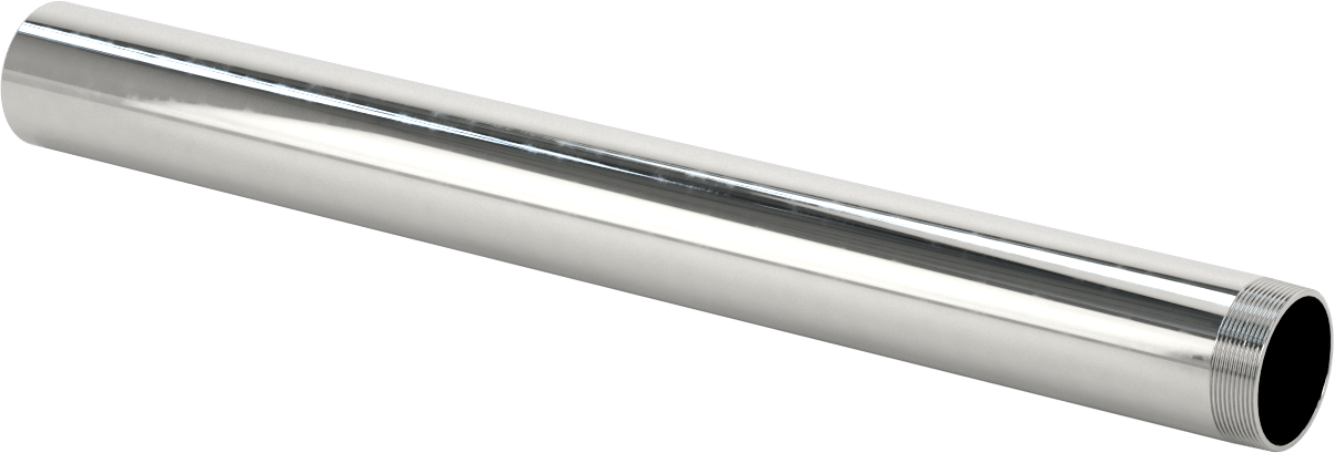 Lavabo Tahliye Sifonları için Uzatma Borusu, 1-1/4“ Dış Çap x 12” Uzunluk, 1-1/4"-27 UNS Erkek Giriş