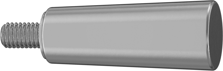Dönen Tutamaçlı Alüminyum Konik Sap, M6 x 1 mm Dişli Saplama, 39 mm Uzunluk