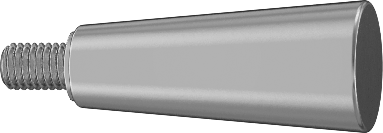Dönen Tutamaçlı Alüminyum Konik Sap, M8 x 1,25 mm Dişli Saplama, 50 mm Uzunluk