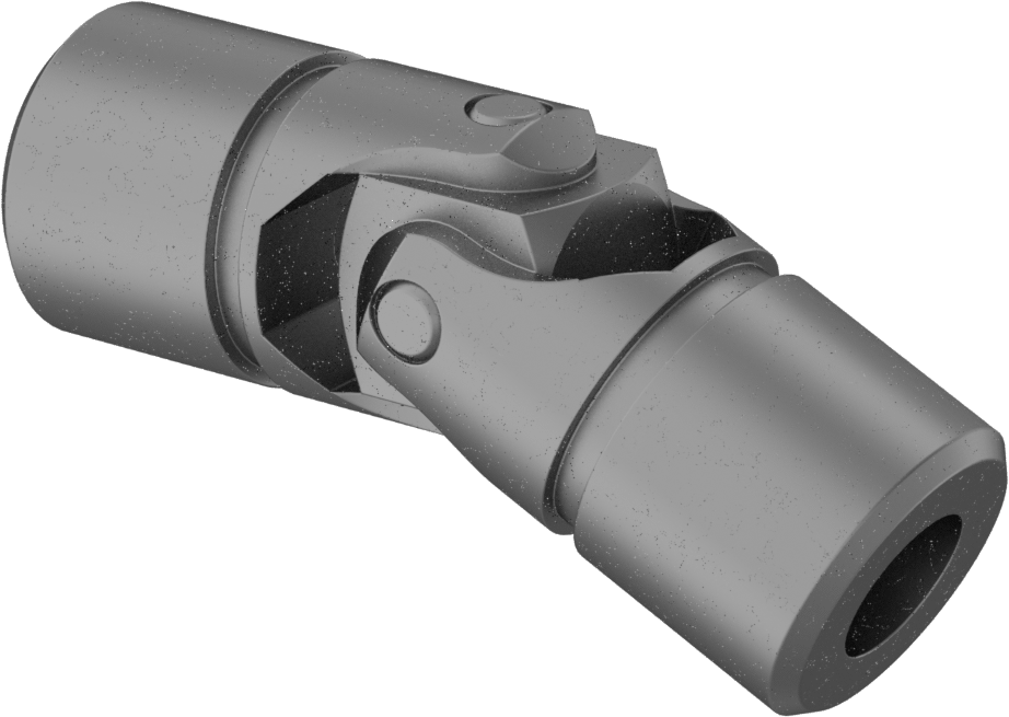 Tek U-Eklem, Pim ve Blok, Çelik, 5/8“ Çap x 1-1/16” Derinlikte Mil