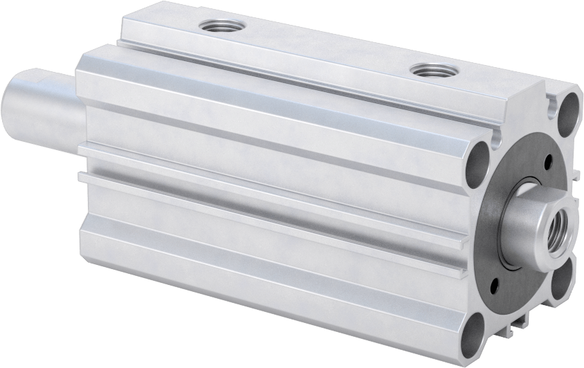 Çift Uçlu Kompakt Hidrolik Silindirler, 1-1/4" Delik Çapı, 1" Strok Uzunluğu