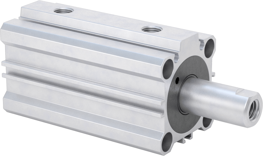 Çift Uçlu Kompakt Hidrolik Silindirler, 1-1/4" Delik Çapı, 1" Strok Uzunluğu
