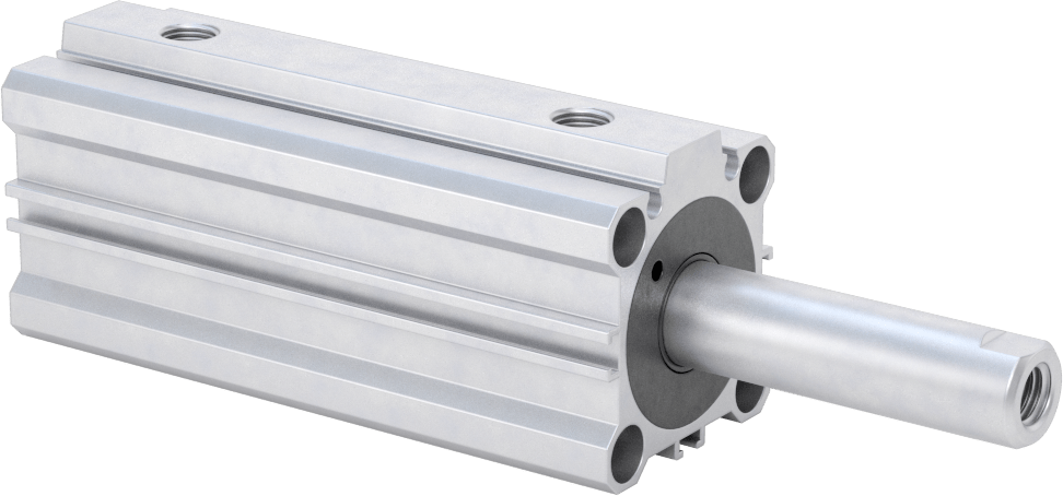 Çift Uçlu Kompakt Hidrolik Silindirler, 1-1/4" Delik Çapı, 2" Strok Uzunluğu