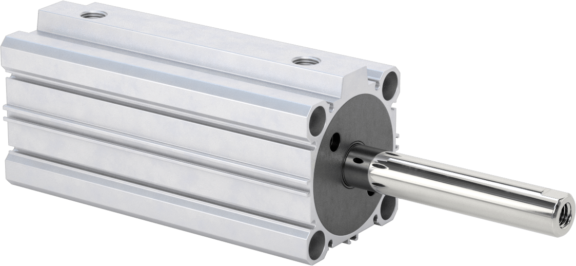Çift Uçlu Kompakt Hidrolik Silindirler, 2-1/2" Delik Çapı, 4" Strok Uzunluğu
